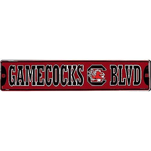 Signs 4 Fun Decorative Street Sign | SC Univ. Gamecocks BLVD | 24” x 5” | Embossed Aluminum Sign | Made in the USA | SSCSC