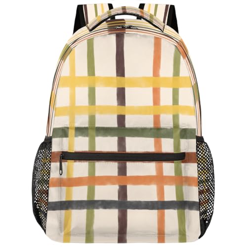 Mochila para portátil 15.6 ligera a cuadros evita golpes en el transporte escolar