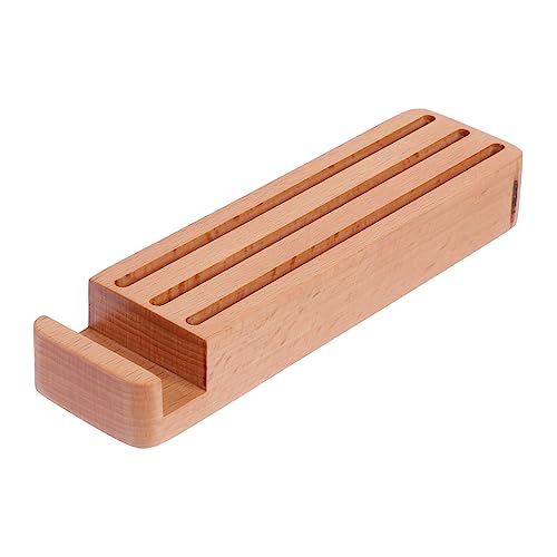 Kisangel 1pc Beech Guitar Pick Holder Multipurpose Plectrum Storage Box Khaki for Electric Acoustic Bass and Ukulele Picks for Travel Concerts and Music Events