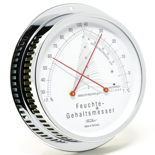 Fischer 5023-47, Klimamesser für Innen, Messing, Thermohygrometer