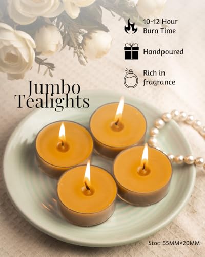 Image of AuraDecor Scented Soy Wax Acrylic Tealight Candle, Organic Luxury Aroma, Aromatic /Aromatherapy Candle || Long Lasting Burning Time (Sparkling Peony, Dark Love)