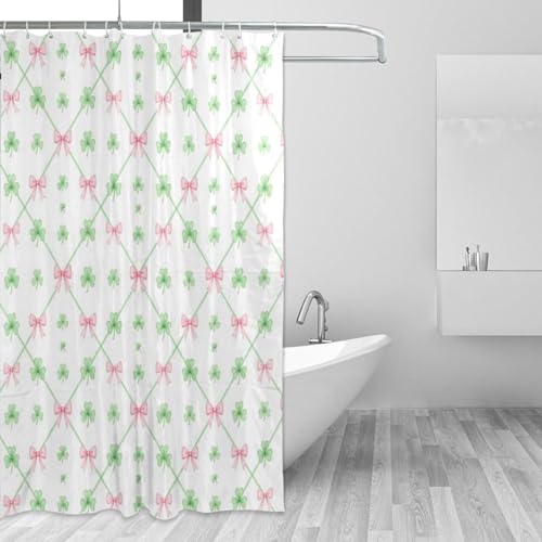 Rideau de douche Saint-Patrick en polyester imperméable 183x183cm avec crochets inclus - 3