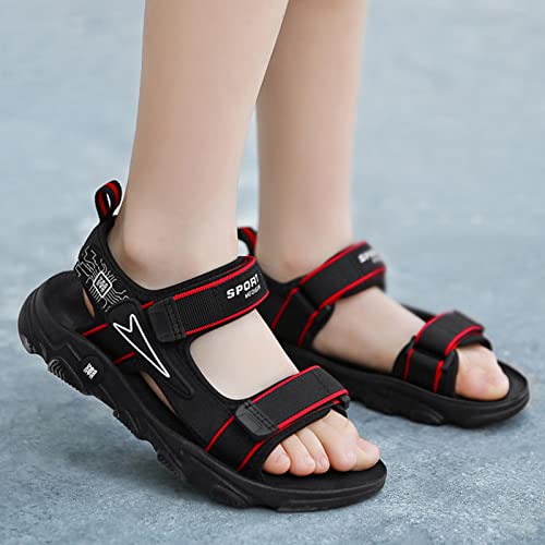 Unisex-Child Sport Sandal Thick Bottom Sandals Soft Bottom Casual Sports Beach Outdoor Sandals for Children Boys Sandals (Red, 5.5 Big Kids)2