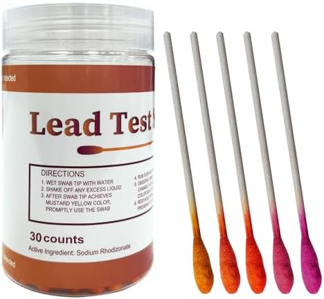 Lead Test Kit (30 Immediate Result Swabs) Results in Just 30 Seconds. at Home Lead Test Kit，Use for Various Surfaces - Paint, Crockery, Toys, Jewellery, Metals, Ceramics, Woodwork