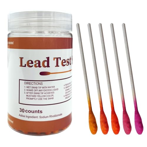 Image of AssuTest Lead Test Kit (30 Immediate Result Swabs) Results in Just 30 Seconds. at Home Lead Test Kit，Use for Various Surfaces - Paint, Crockery, Toys, Jewellery, Metals, Ceramics, Woodwork