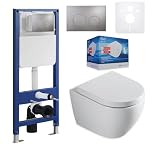 sanicomfort – sanicomfort Wand WC-Set Rivo + Vorwandelement inkl. runder B
