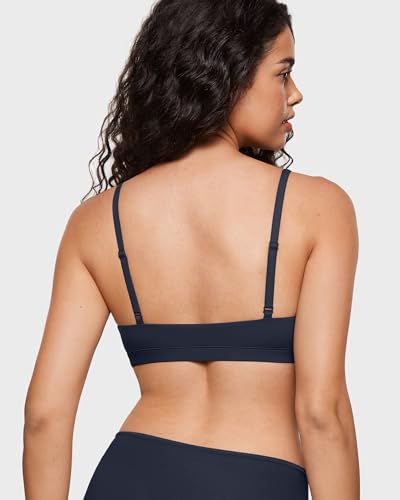 Image of INLYRIC Women's Inbarely Soft Plunge Bralette - Deep V Unlined Triangle No Padding No Underwire Sexy Comfort Sleep Bra