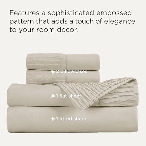 Image of Bedsure Full Size Bed Sheets - 4 Pieces Soft Full Sheet Set - Breathable & Cooling - Hotel Luxury - Easy Care Polyester Microfiber Bedding for Women, Men, Linen