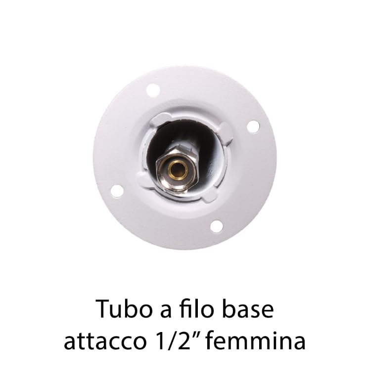 Belfer 42QRRB Fontana a Colonna con Base in Cemento Doppio Rubinetto Gancio Porta Gomma dell'Acqua Colore Ruggine