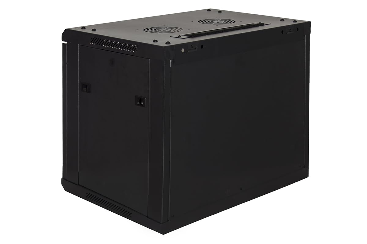 CO1906UNL - Armario Rack 19" 6u Link Serie Light Color Negro con Puerta Cristal (axpxl) mm 300x400x530 Estante Incluido
