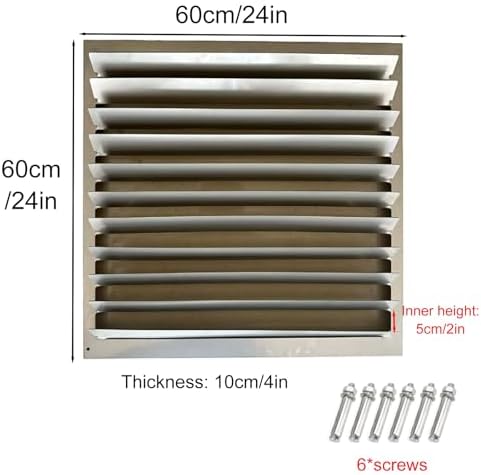 Stainless Steel AC Vent Deflector - Weather-Resistant Air Conditioner Cover, Anti-Direct Blowing Design, Ideal for Home Use & Energy Efficiency