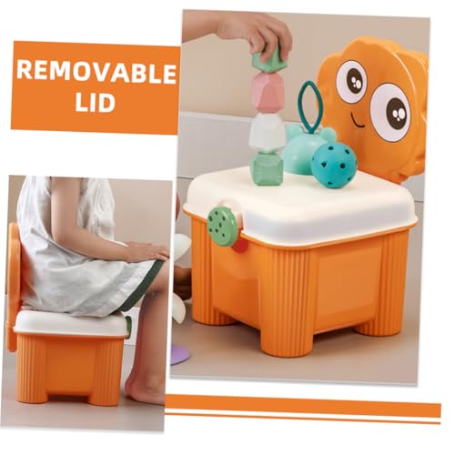 Boîte de rangement pour blocs de construction avec couvercle chaise enfant