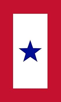 1 Blue Star Military Service Flag Sticker One Family Member Serving Vinyl, Support Active Duty Troops Blue Star Troops Army Decal for car or Laptop 3 x 5 inch