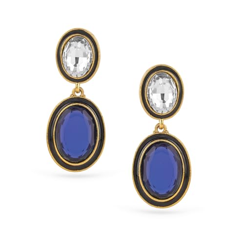 Image of Rubans Drop Earrings American Diamond Crystal Stylish Trendy Jewellery Gift for Women & Girls