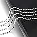 Topacket 33Feet Ball Bead Chain Stainless Steel Dog Tag Chain with Matching Connectors for Jewelry Making Necklace Hanging Bracelets Keychain(2.4mm)