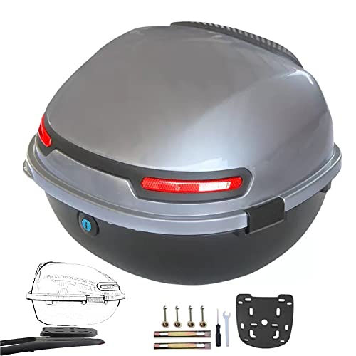 Maletero para motocicleta con baúl universal y portaequipajes de seguridad 2