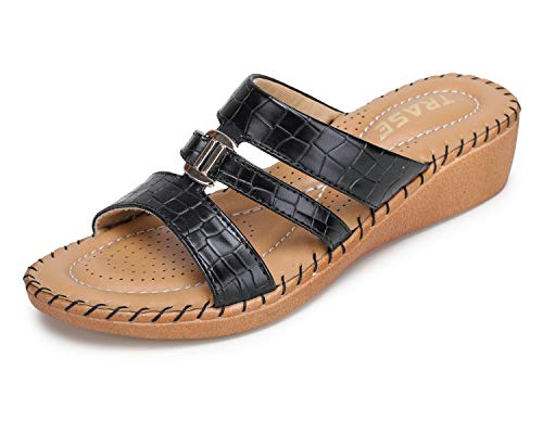 Image of TRASE Women's Flip-Flops & Slippers | Doctor Ortho Comfortable Chappal for Women & Girls | Light weight, Soft Footbed, Comfortable & Stylish | Diabetic & Orthopedic Footwear, Good for Knee & Foot Pain