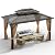 Litake 10 x 13 FT Hardtop Gazebo, Polycarbonate Double Roof Outdoor Canopy, Aluminum Frame Permanent Pavilion with Netting and Curtains, Sunshade for Backyard, Patio, Lawns, Parties (Brown)
