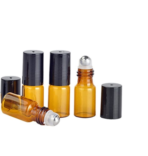 Set di 20 mini contenitori in vetro ambrato