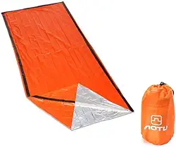 Sacos de dormir de emergência – Saco térmico portátil de sobrevivência Mylar para acampamento ao ar livre, caminhadas e primeiros socorros