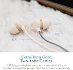 MEE audio SleepTones USB-C Wired Sleep Earbuds for Side Sleepers with Lightweight Low-Profile Silicone Earpieces, Noise Reduction Sleeping Headphones with Built-in Mic & Volume Controls (Beige)