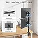 BONTEC Vertical Dual Monitor Desk Mount, Supports 13-34 Inch Screens, Full Motion Adjustability, VESA 75x75/100x100mm, Up to 22lbs per Arm, C Clamp and Grommet Mounting Options, Cable Management