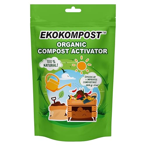 HANTPOL - EKOKOMPOST Mikrobiologische Kompostierhilfe - kompostbeschleuniger - Schneller Kompost - Eigene Komposterde - Schnellkomposter für Komposter...