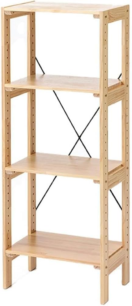 木製ラック 4段 モダンラスタイル 木製ラック 4段 棚 46.5cm幅