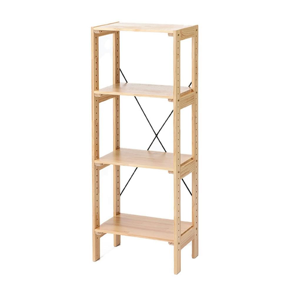 【2月中旬までの出品】木製オープンシェルフ 4段 ナチュラル Amazon｜カインズ(CAINZ) 木製ラック 4段 ナチュラル 幅46cm 奥行30cm