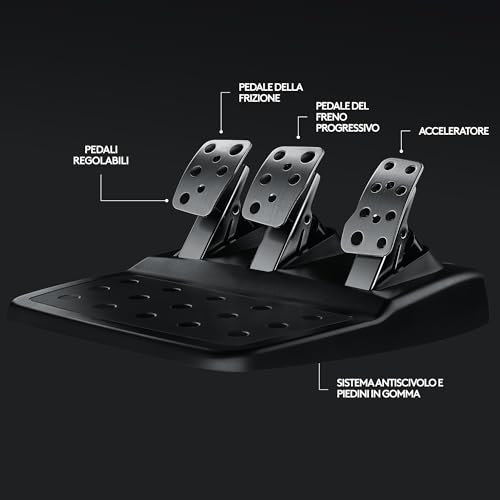 G29 Driving Force volante da corsa e pedali, Spina di alimentazione britannica - Nero - Controller - Immagine 7