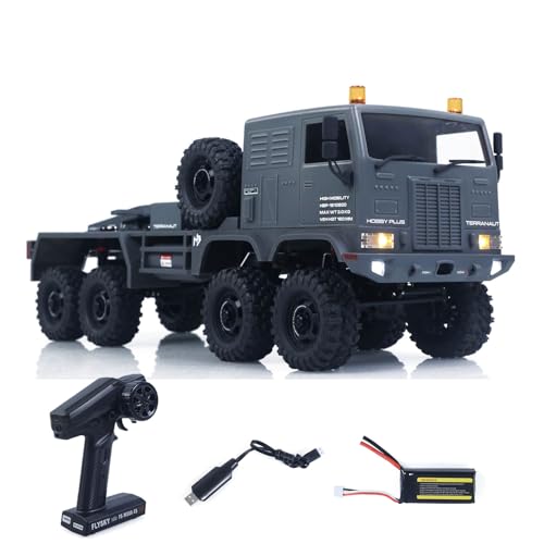 wheelfun 1/18 RTR Funkgesteuerter Militär-LKW 8x8 Geländefahrzeug mit 280er Bürstenmotor fünfter Radwinde Metallhaken und Allradlenkung