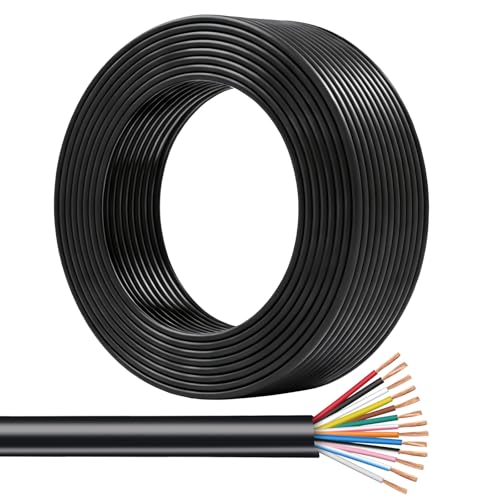 AOHEWEI 13 adriges Kabel für Anhänger 2m Abschleppseil 13 adriges Anhängerkabel schwarz für Wohnwagen LKW Industrie