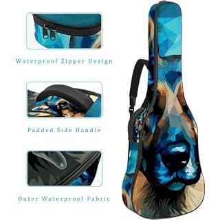 JRHEJTFZ Housse pour guitare acoustique de 1,9 cm d’épaisseur, imperméable, durable et élégant, imprimé chien de dessin animé, Multicolore 5., 42.9×16.9×4.7 in, Motif imprimé tendance - Les Beatles, Paul McCartney, John Lennon, RIngo Starr, George Harrison JRHEJTFZ Housse pour guitare acoustique de 1,9 cm d'épaisseur, imperméable, durable et élégant, imprimé chien de dessin animé, Multicolore 5., 42.9x16.9x4.7 in, Motif imprimé tendance – Image 4