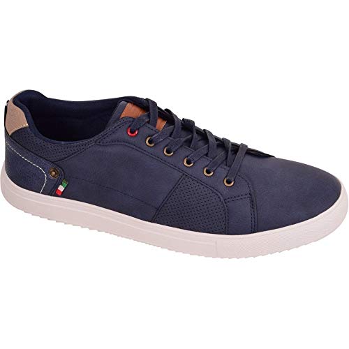 Formateurs D555 chaussures homme grande taille 50 bleu marine à semelle cupsole