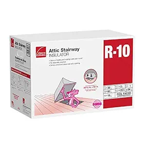Owens-Corning 541799 R-10 Attic Stairway Insulator, for Openings Up To 24.5 by 54-Inch