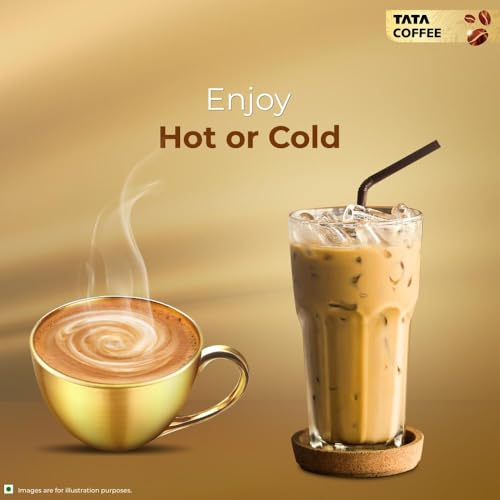 Image of Tata Coffee Gold, Hazelnut Flavoured Coffee, 50g Jar, Instant Coffee Powder, Freeze Dried Coffee Beans, Full Bodied Taste & Rich Aroma (Pack of 3)