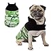 CITÉTOILE Płaszcz dla psa, zimowy, wodoszczelny, wiatroszczelny, odblaskowy, dla zwierząt domowych, na zimę, dla małych i średnich psów, ciepła kurtka dla psów, kamizelka z otworem na naczynia, zielona, L