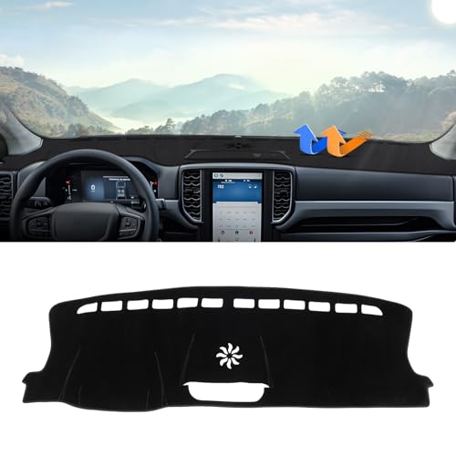 Image of Autorder Dashboard Cover Mat for 2024 2025 2026 Ford Ranger Accessories Dash Cover Upgrade Dash Mat Sunshade Glare UV Rays Protectorver Mat