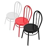 Parliky 3 Pezzi Mini Sedie in Ferro per Casa delle Bambole Miniatura Decorazioni Giardino ...