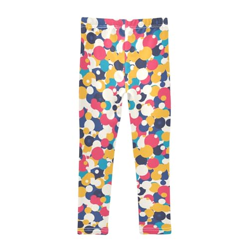 KLL Cute Colorful Irregular Polka Dot Toddler Girls Leggings Fashion Full Length Dance Pants Gym2