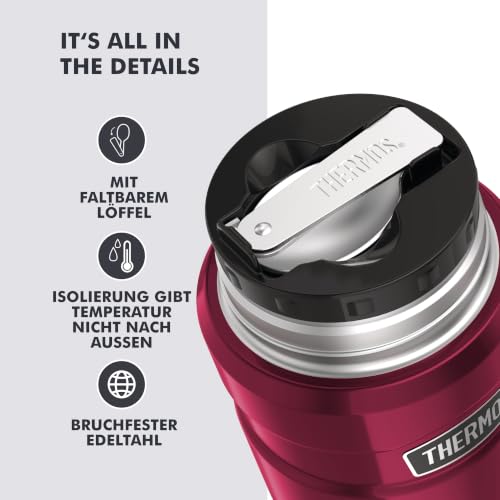 Thermos STAINLESS KING Thermobehälter 0,47 l, 9 h heiß, raspberry – Ansicht 4
