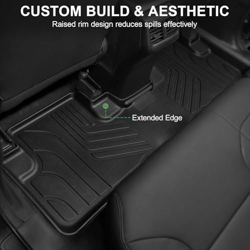 Image of Floor Mats for 2012 2013 2014 2015 2016 Honda CRV CR-V LX, SE and EX (NOT for Touring or EX-L Models), TPE All Weather Durable Floor Liners for Honda CRV Accessories