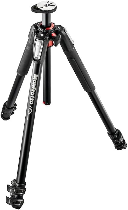 MT055XPRO3 Tripod, 3-Section Aluminium, Ergonomic Design, Professional Camera Tripod, for DSLR, Mirrorless and Compact Cameras, Black