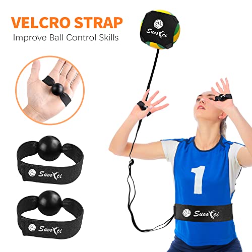 SuooTci Equipamento de treinamento de vôlei, sistema de treinamento ajustável de estaca de vôlei mel