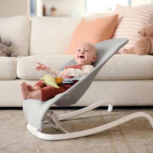 Munchkin 2-in-1 Spring Baby Bouncer Rocker - Gentle Baby Swing from Birth to 9kg (20lb). Baby Rocker with 3 Recline Positions, Lightweight Baby Bouncer Chair, Folds Flat for Easy Storage & Travel