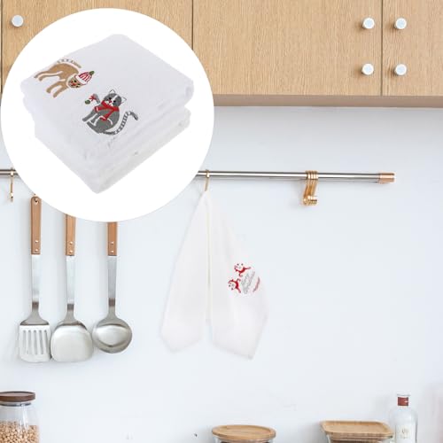Paños de cocina navideños UPKOCH de algodón para decorar tu hogar en Navidad 5