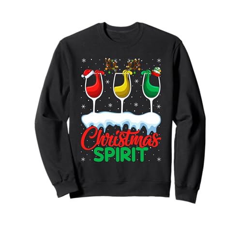 Christmas Spirits Beer Wine Drinking Xmas Holiday Party Sweatshirt