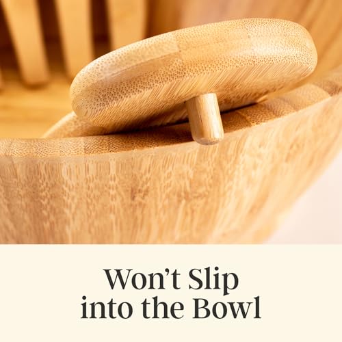 Totally Bamboo Salad Hands – Bamboo Salad Serving Utensils for Serving & Tossing