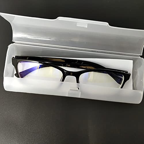 Image of 6 Pieces Plastic Glasses Case, Portable Translucent Eyeglasses Case, Spectacle Case, Eyewear Protector Box, Sunglasses Protector for Students, Kids, Travel Size, (XCSDCAD15663)