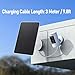 Denash Solar Panel Charger with 9.8ft Charging Cable,10W IP66 Rain Proof Micro USB Type C Wall Mount Solar Panel Charger for Security Camera Bird Feeder Camera